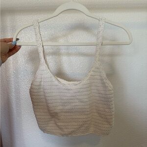 Aerie Cream Knit Crop Top